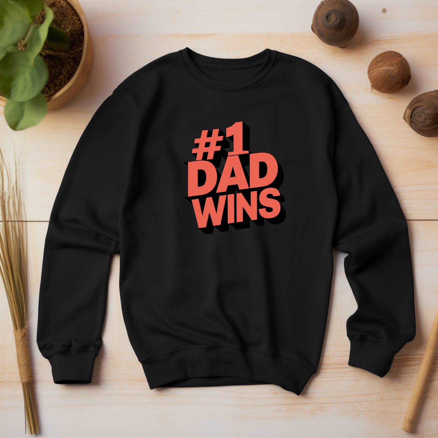 #1 Dad Black Sweatshirt