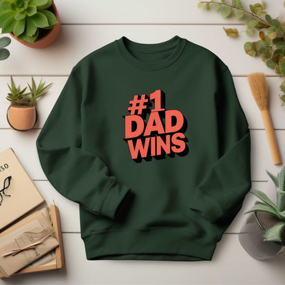 #1 Dad Forest Green Sweatshirt