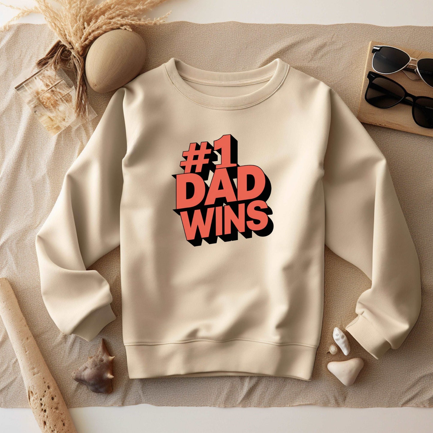 #1 Dad Sand Sweatshirt