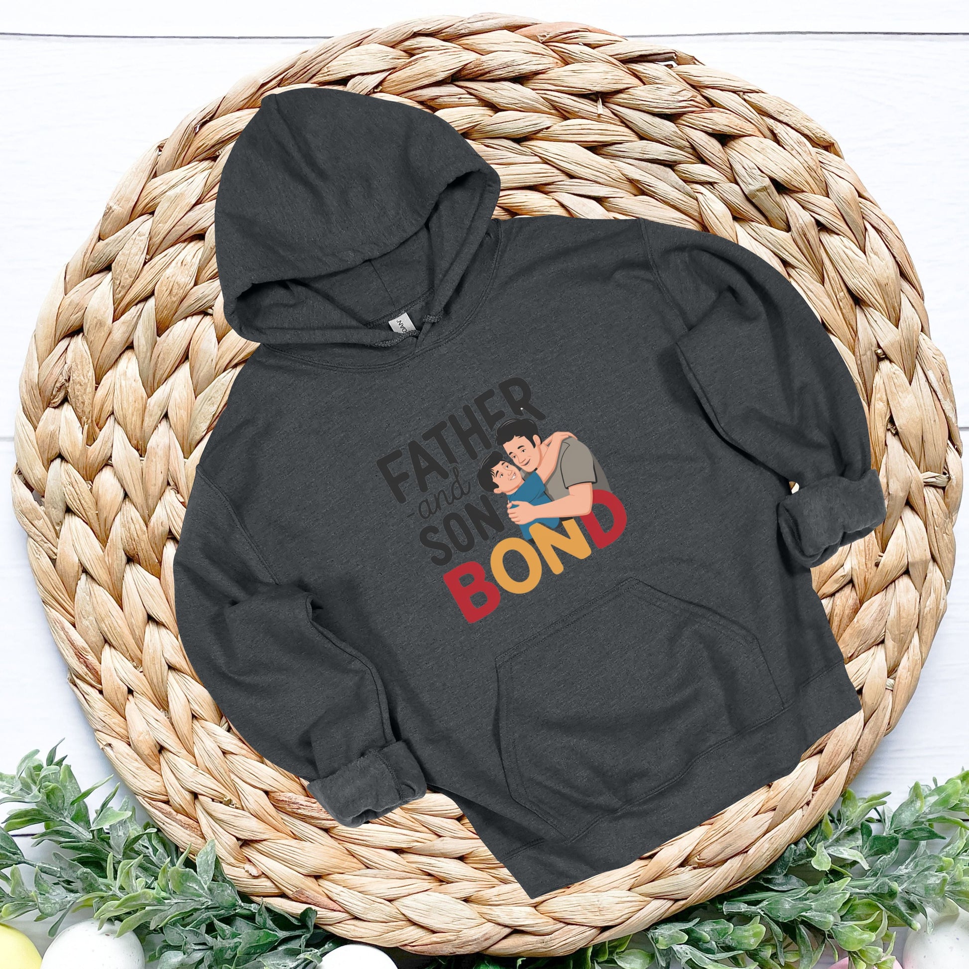 Son and Dad Dark Heather Hoodie