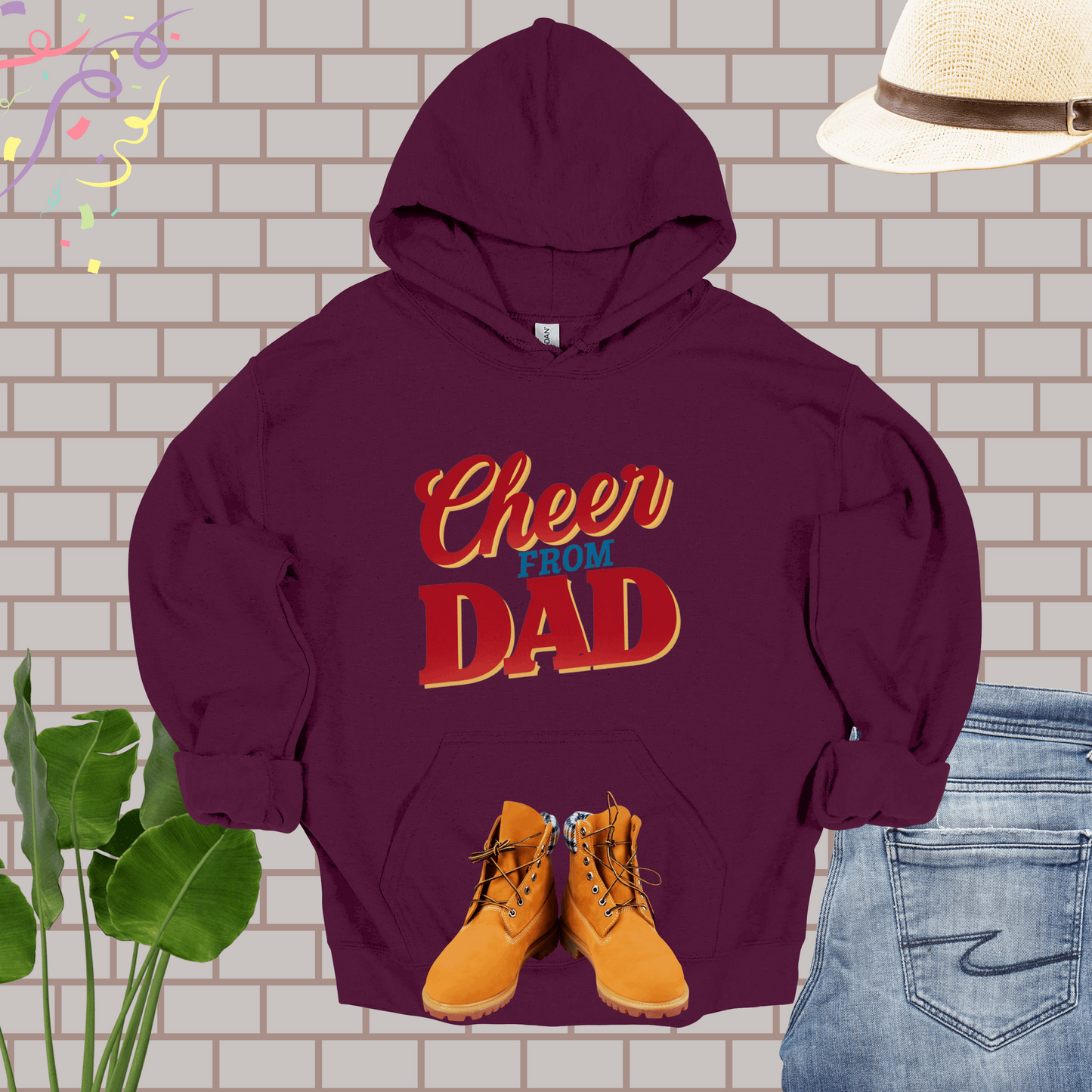 Cheer Dad Maroon Hoodie