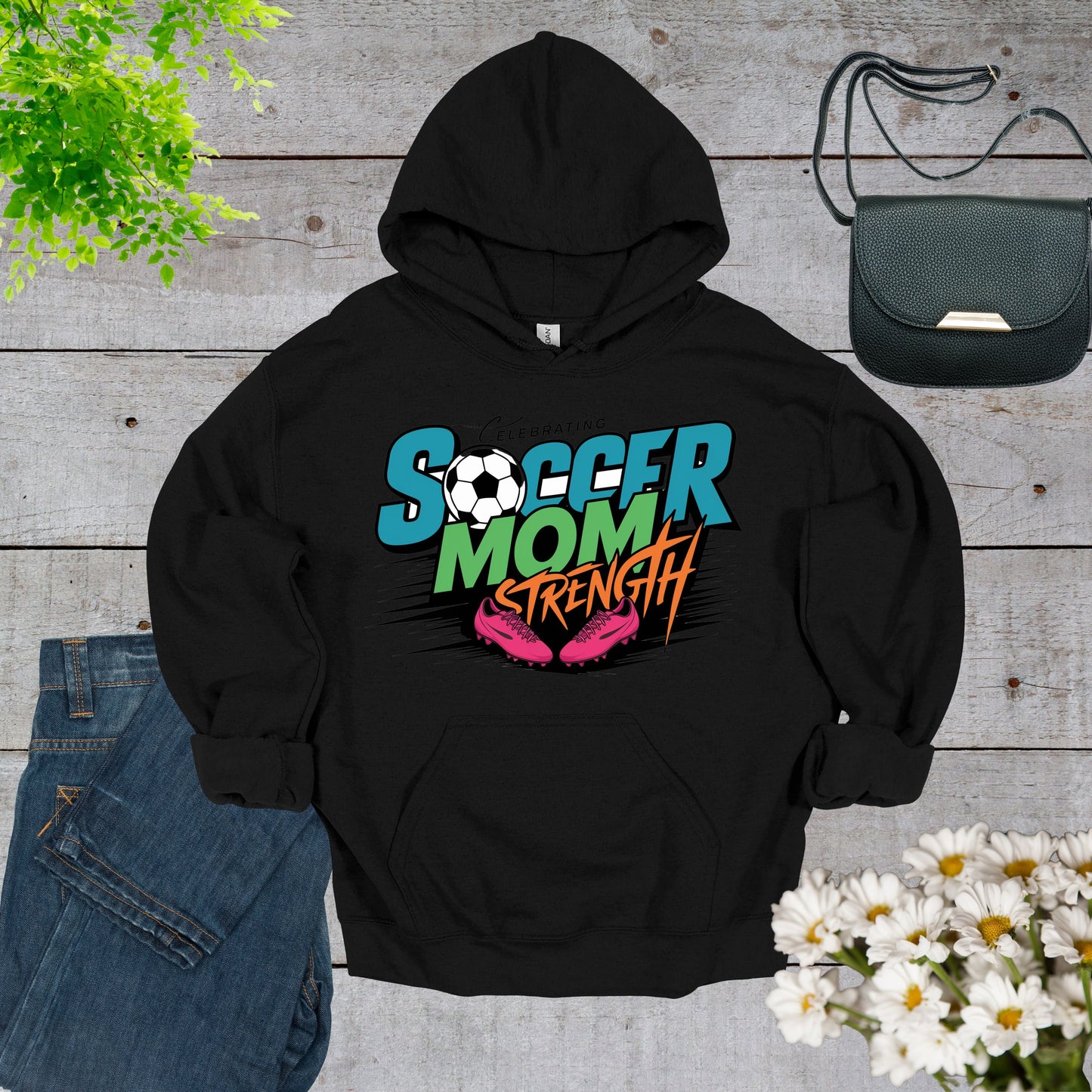 Soccer Mom Black Hoodie