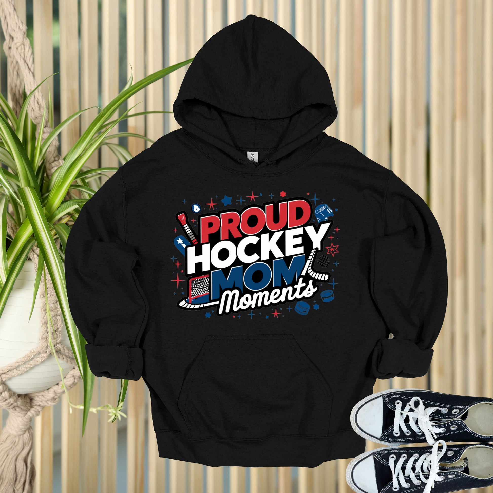 Proud Hockey Mom Black Hoodie