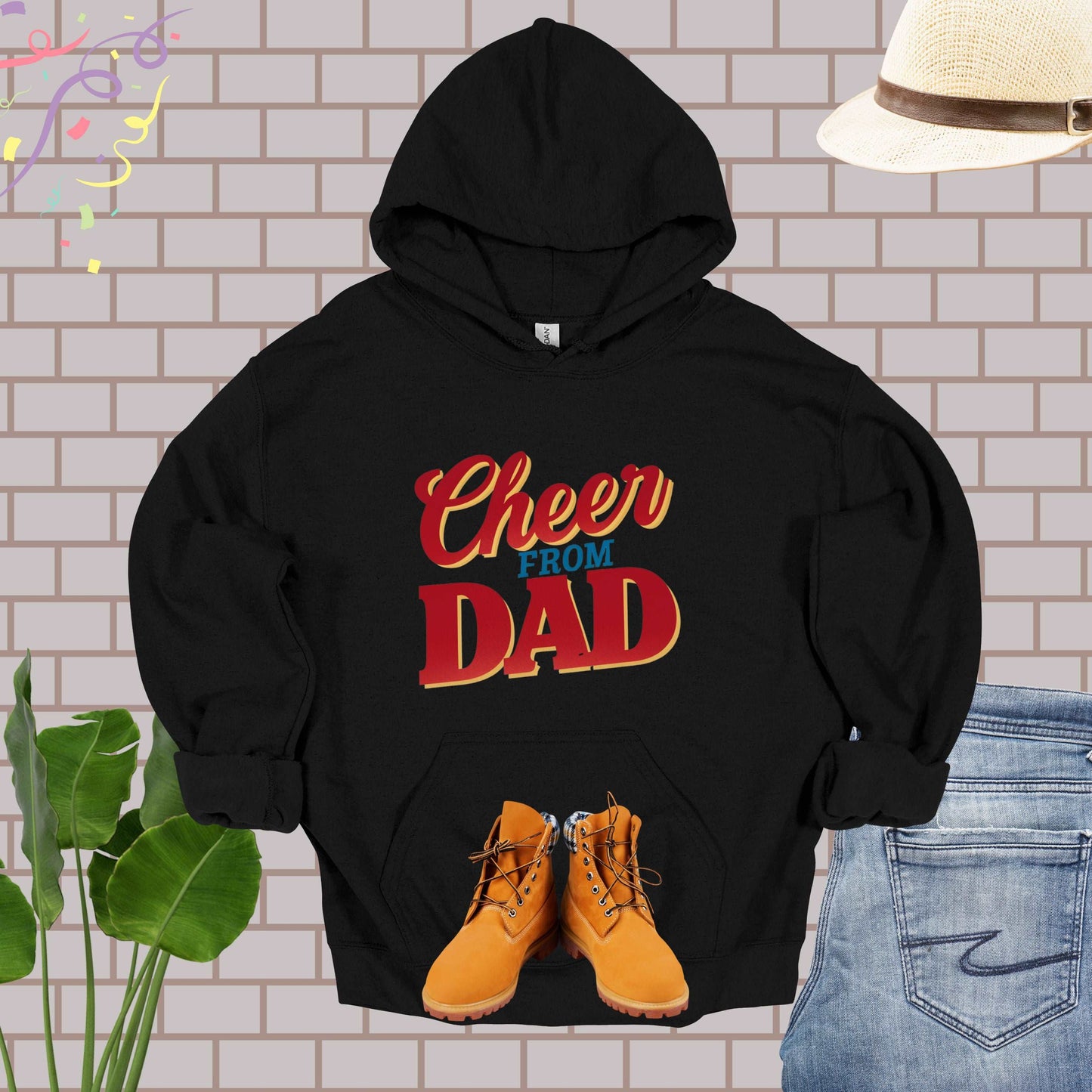 Cheer Dad Black Hoodie