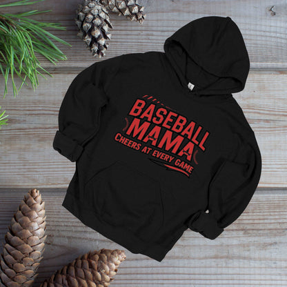 Baseball Mama Black Hoodie