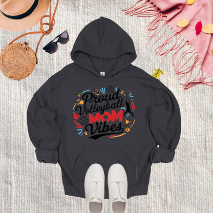 Volleyball Mom Charcoal Hoodie