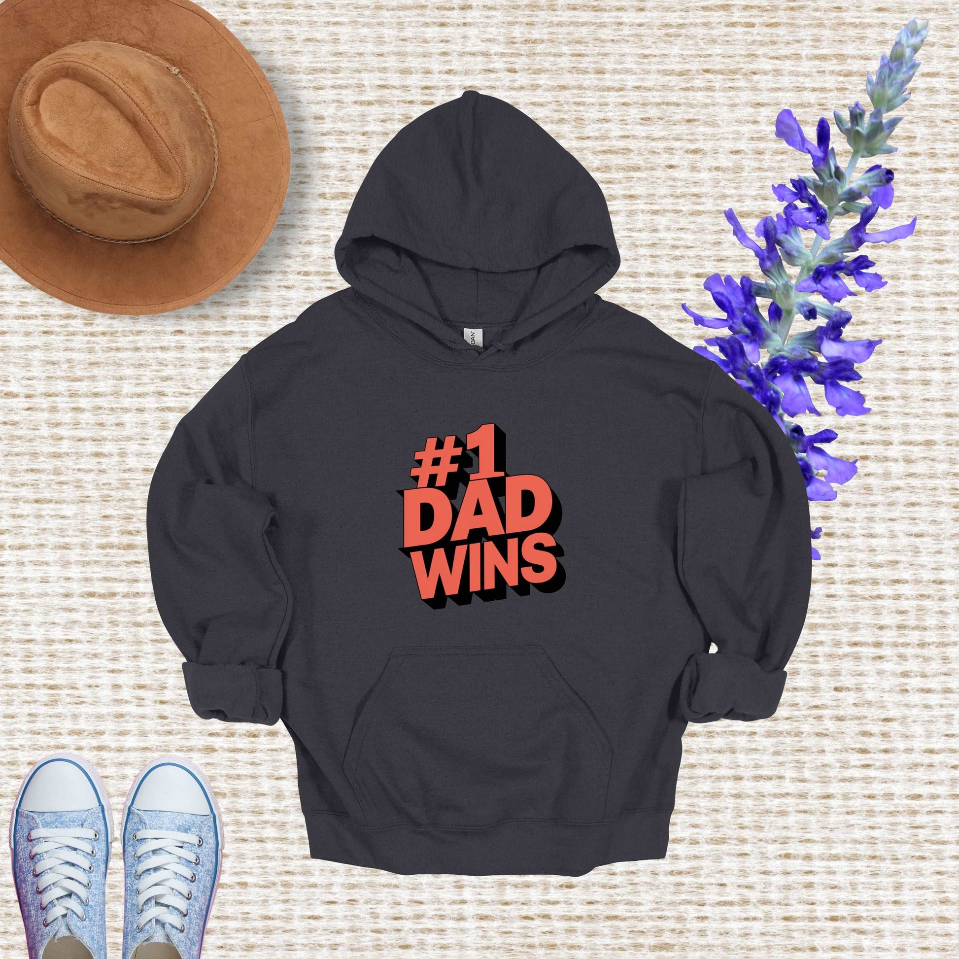 #1 Dad Charcoal Hoodie