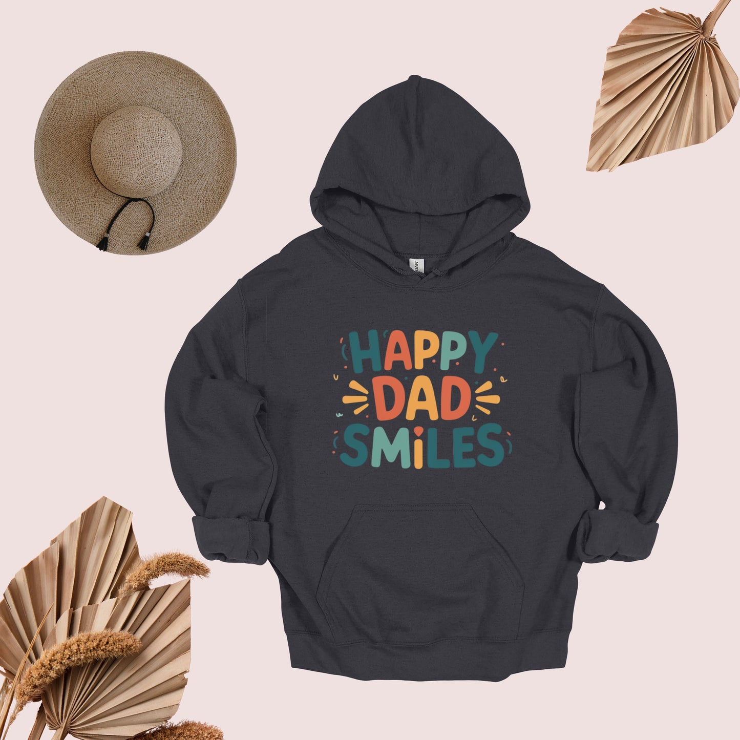 Happy Dad Charcoal Hoodie