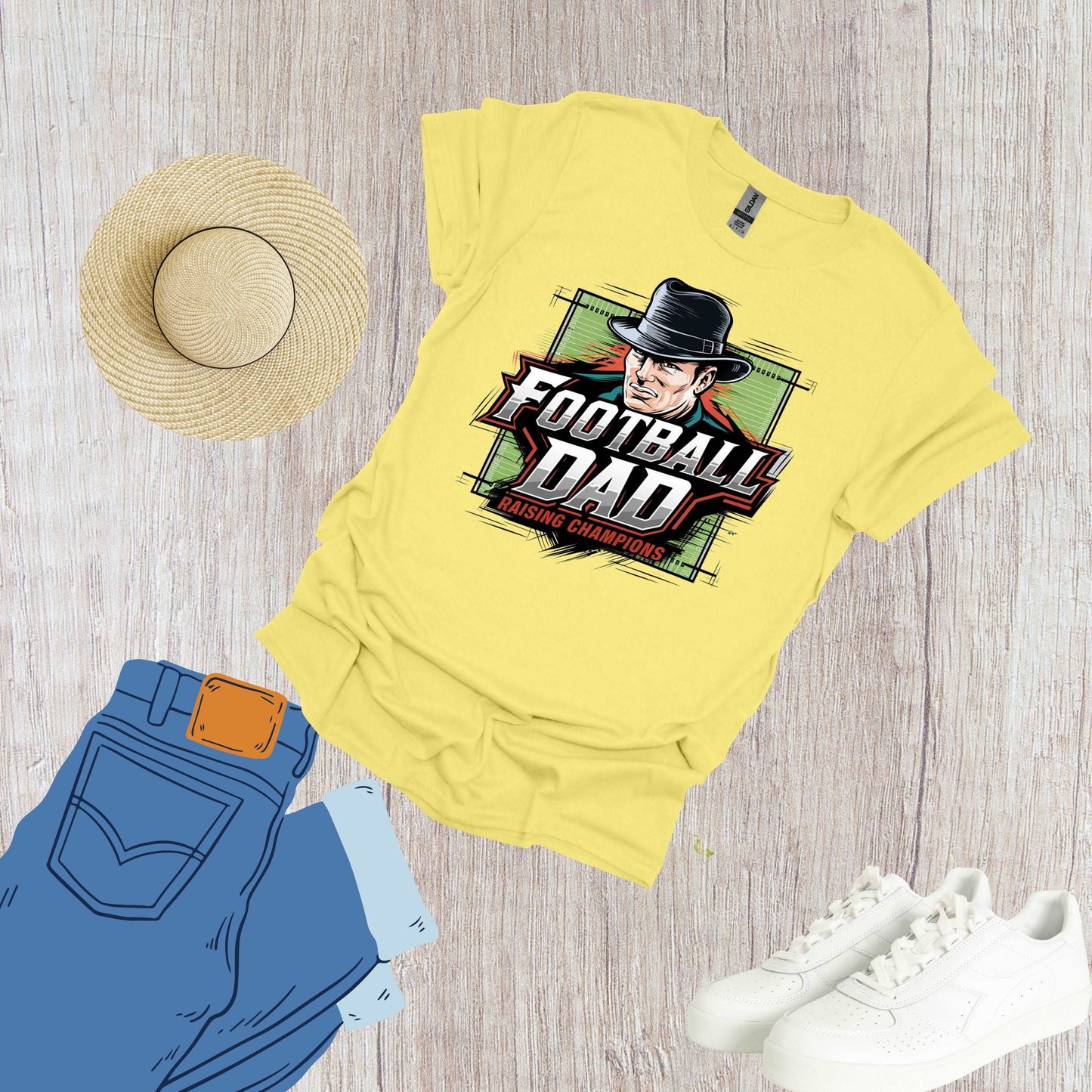 Football Dad Cornsilk Shirt Raising Champions Daily