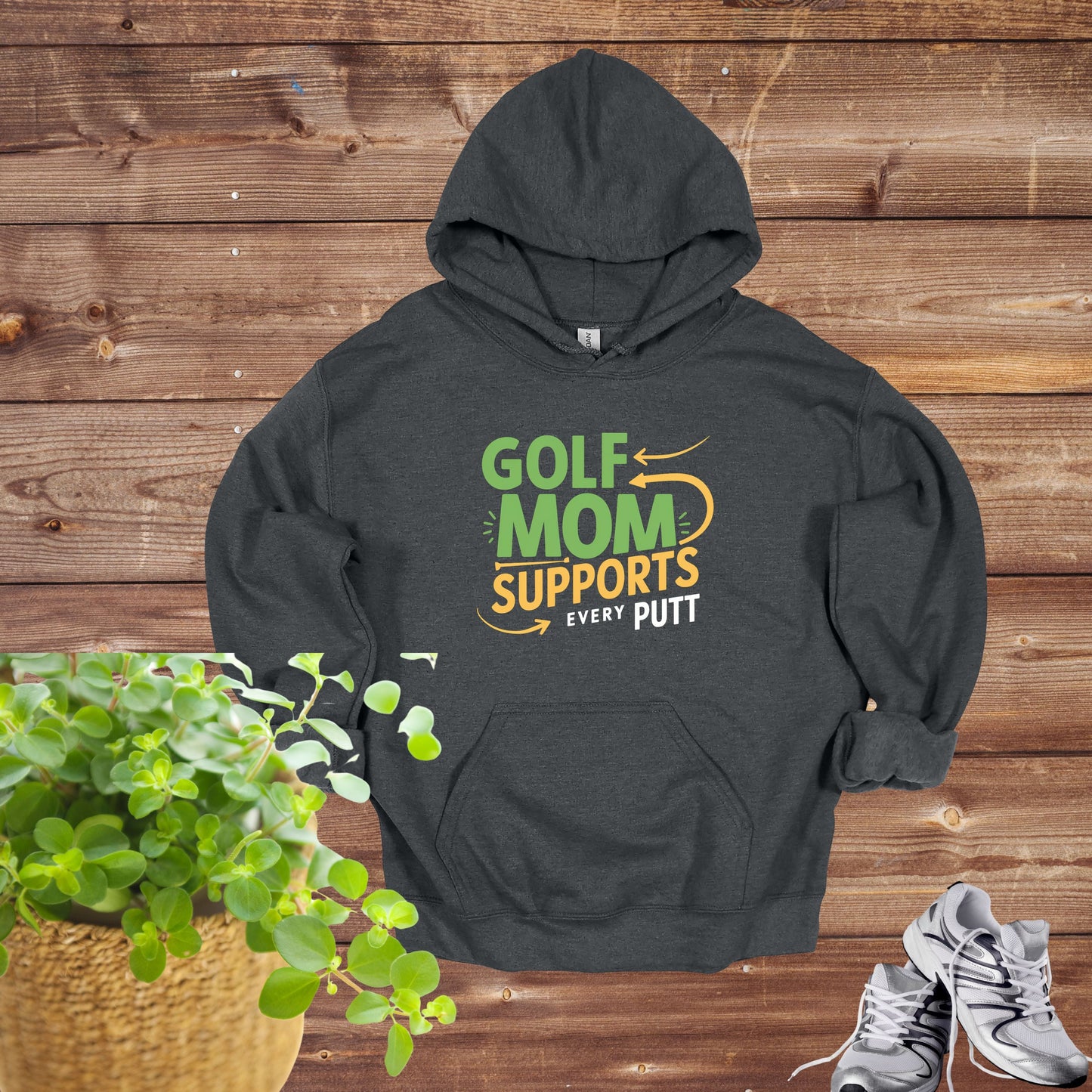 Golf Mom Dark Heather Hoodie