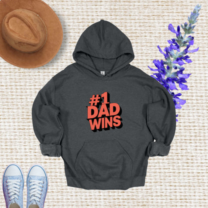 #1 Dad Dark Heather Hoodie