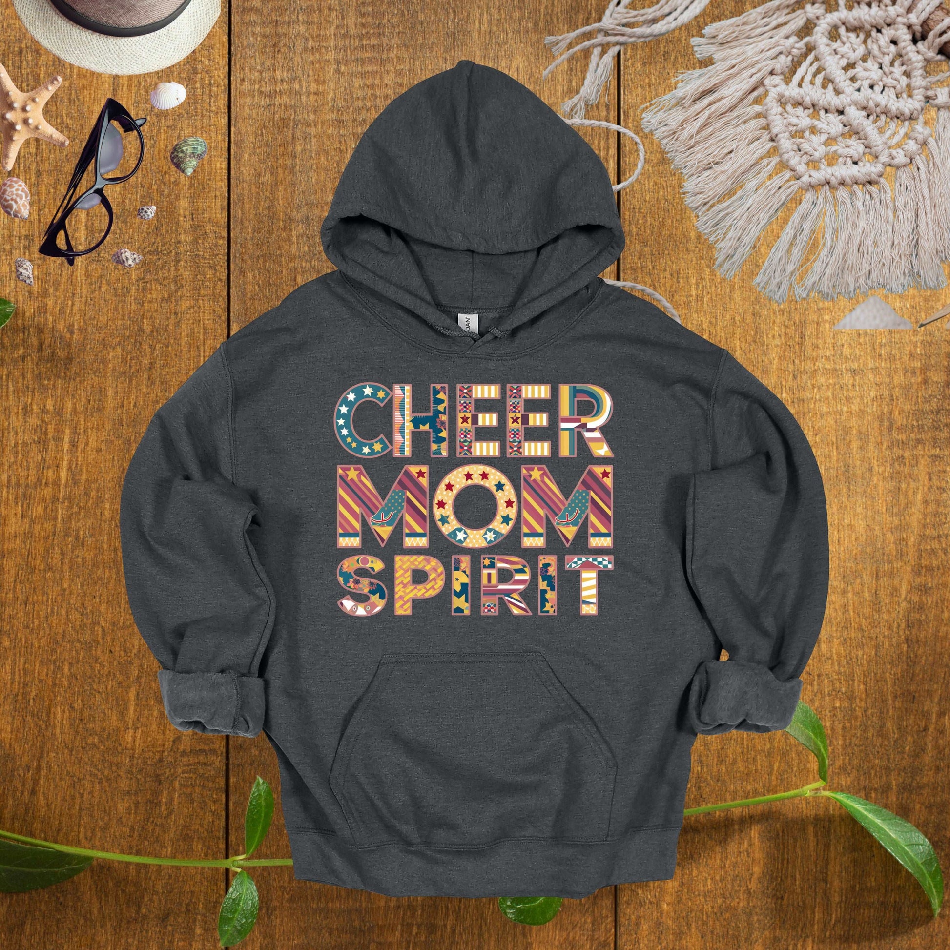 Cheer Mom Dark Heather Hoodie