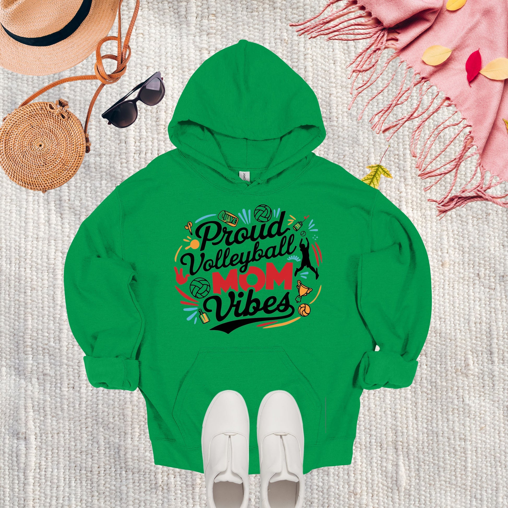 Volleyball Mom Irish Green Hoodie