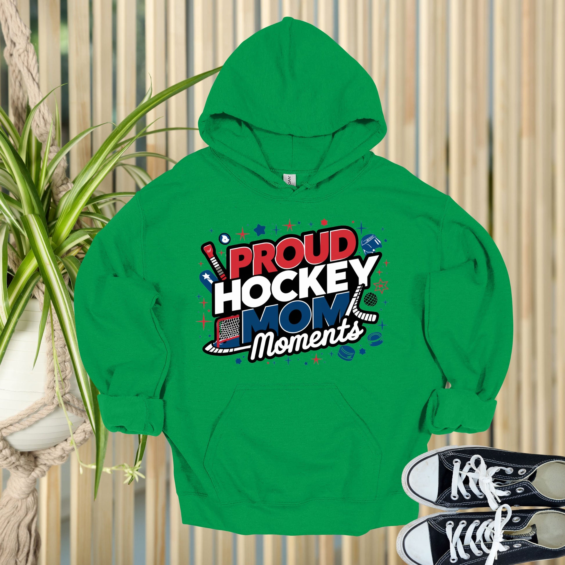 Proud Hockey Mom Irish Green Hoodie