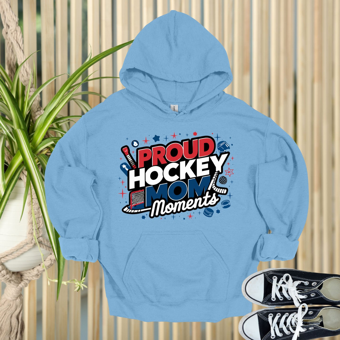 Proud Hockey Mom Light Blue Hoodie