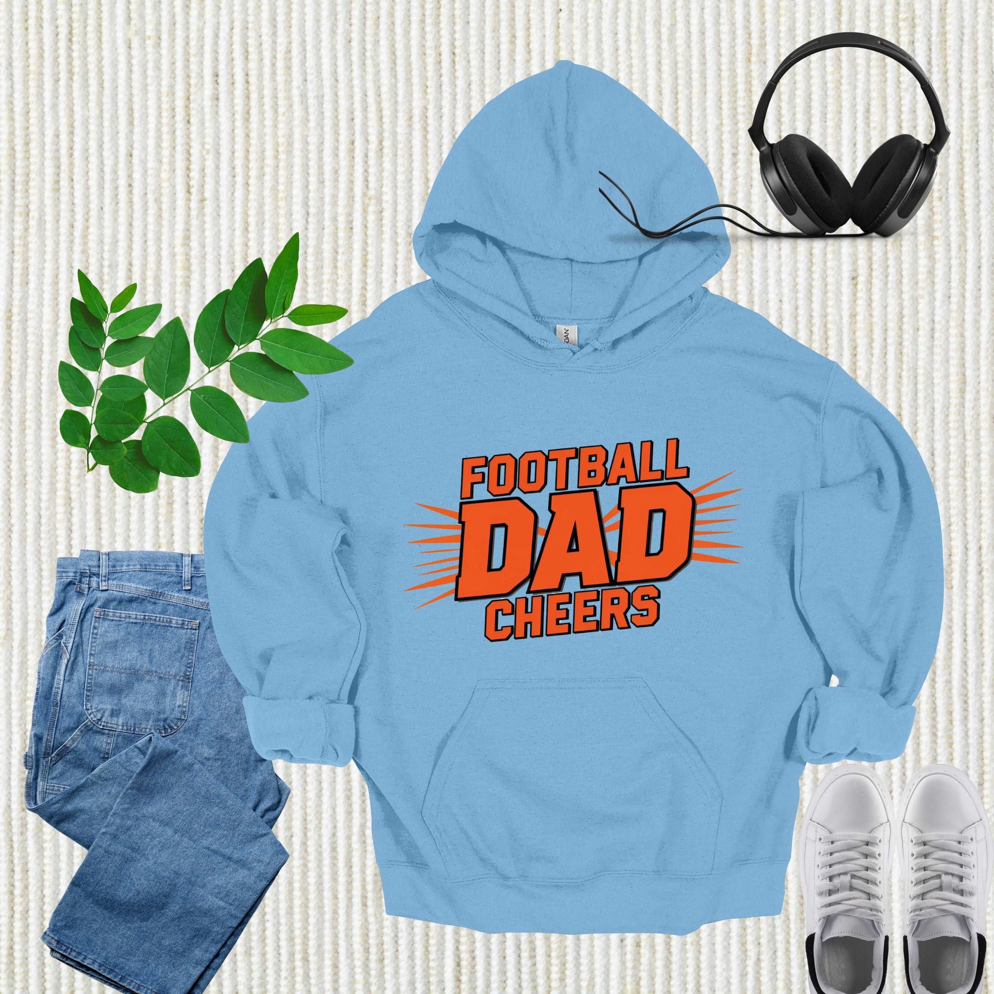 Football Dad Light Blue Hoodie