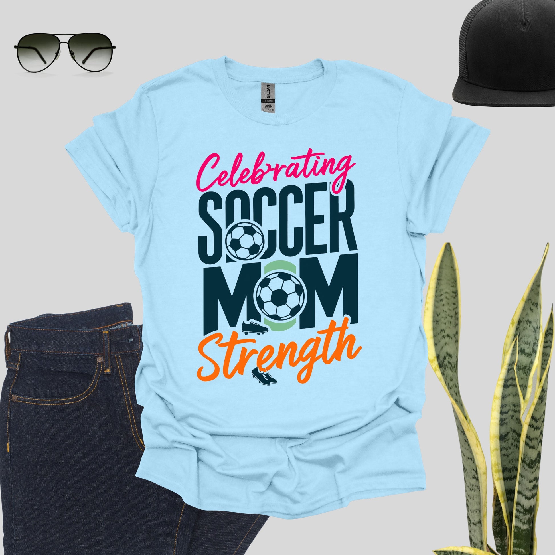 Soccer Mom light blue Shirt