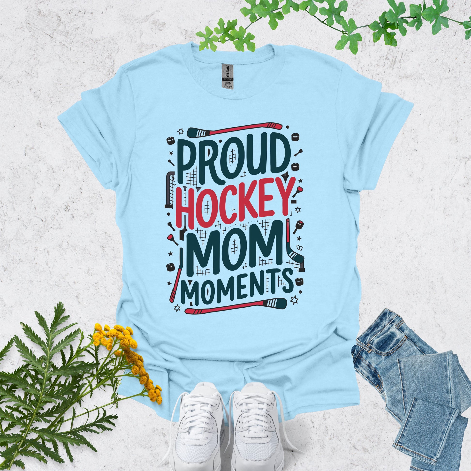 Hockey Mom light blue Shirt - Lace Up for the Win