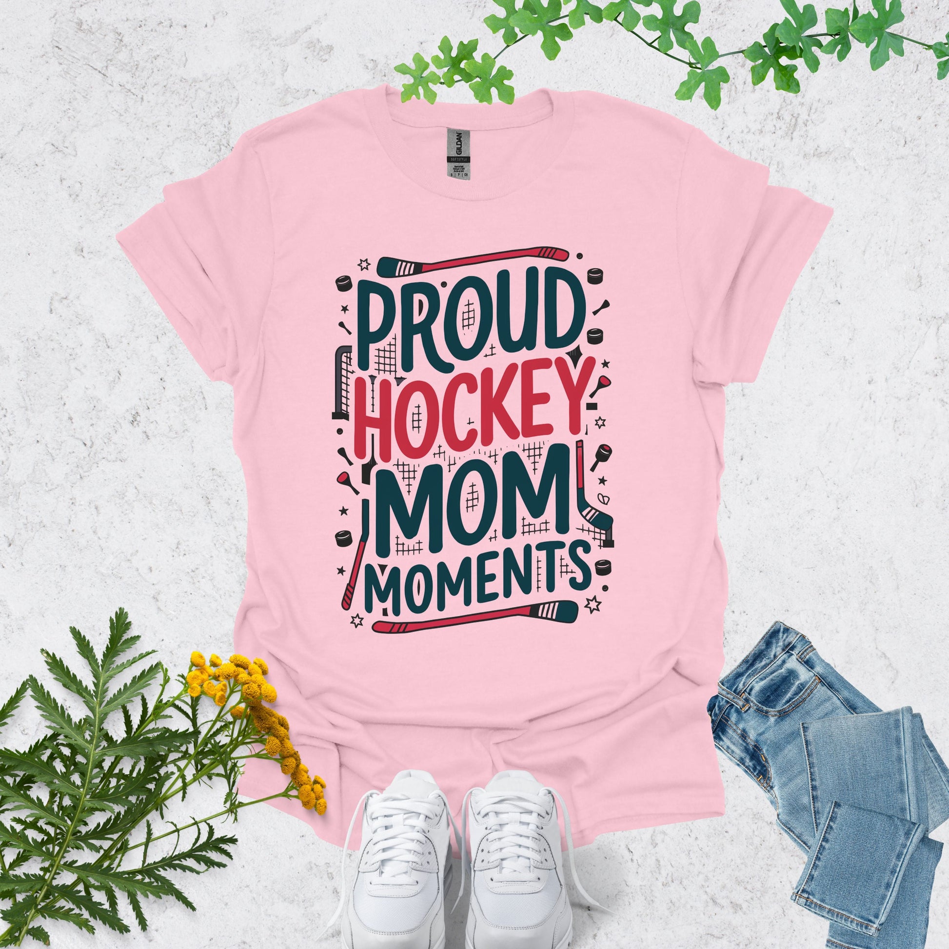 Hockey Mom light pink Shirt - Lace Up for the Win