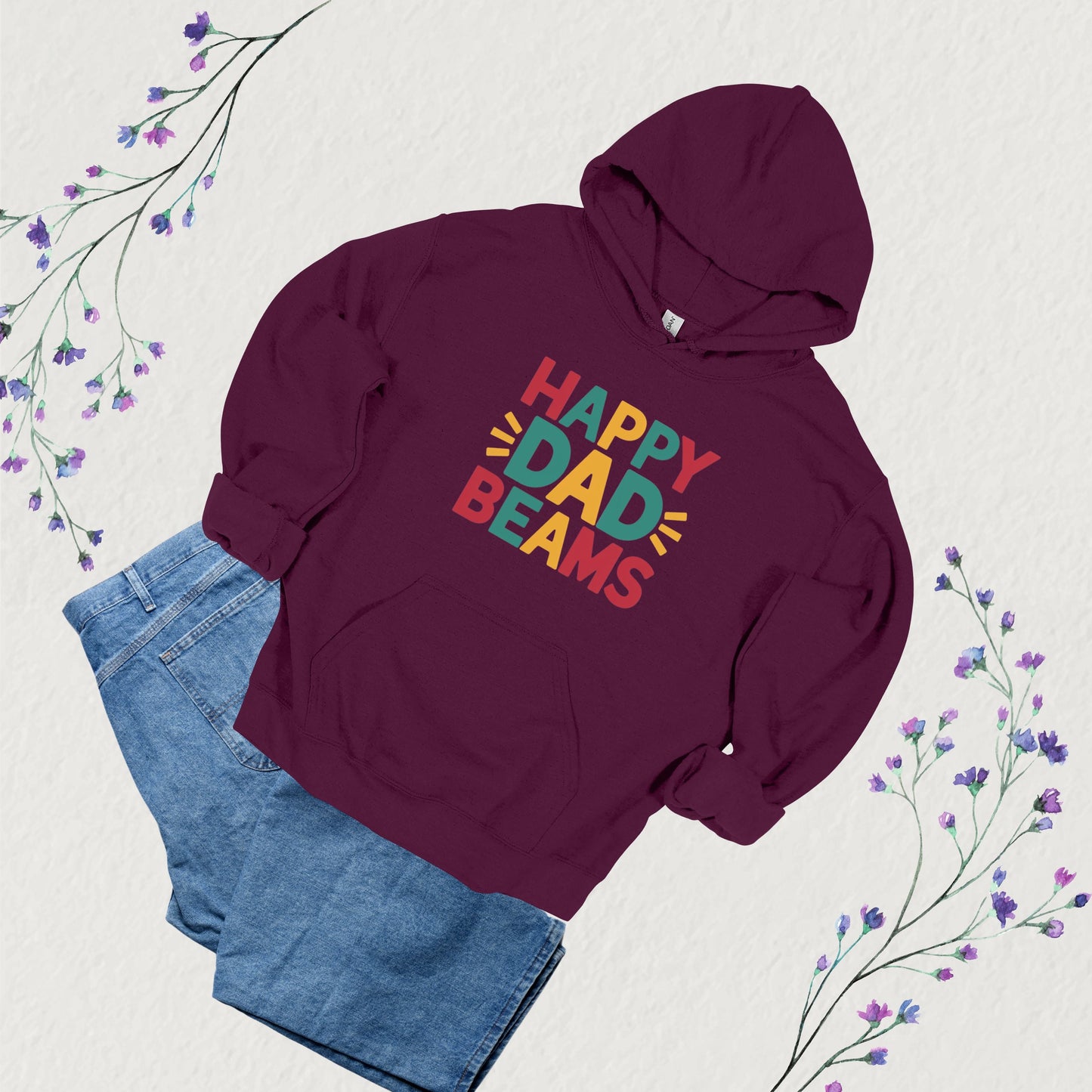 Loving Dad Maroon Hoodie