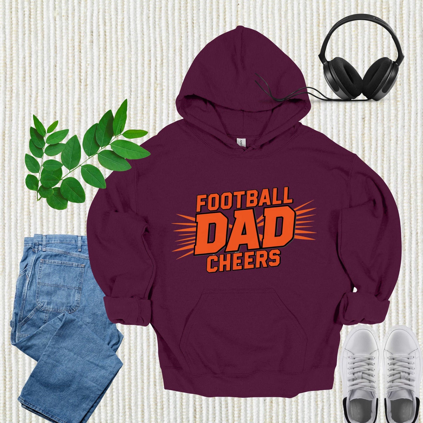 Football Dad Maroon Hoodie