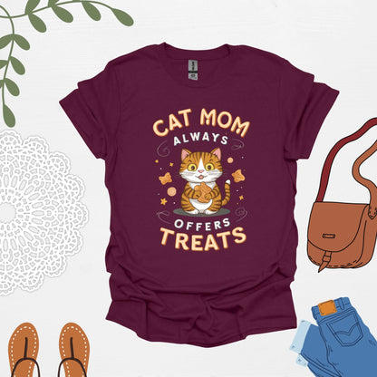 Cat Mom maroon Shirt  Rule the Feline Kingdom