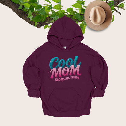 Cool Mom Maroon Hoodie