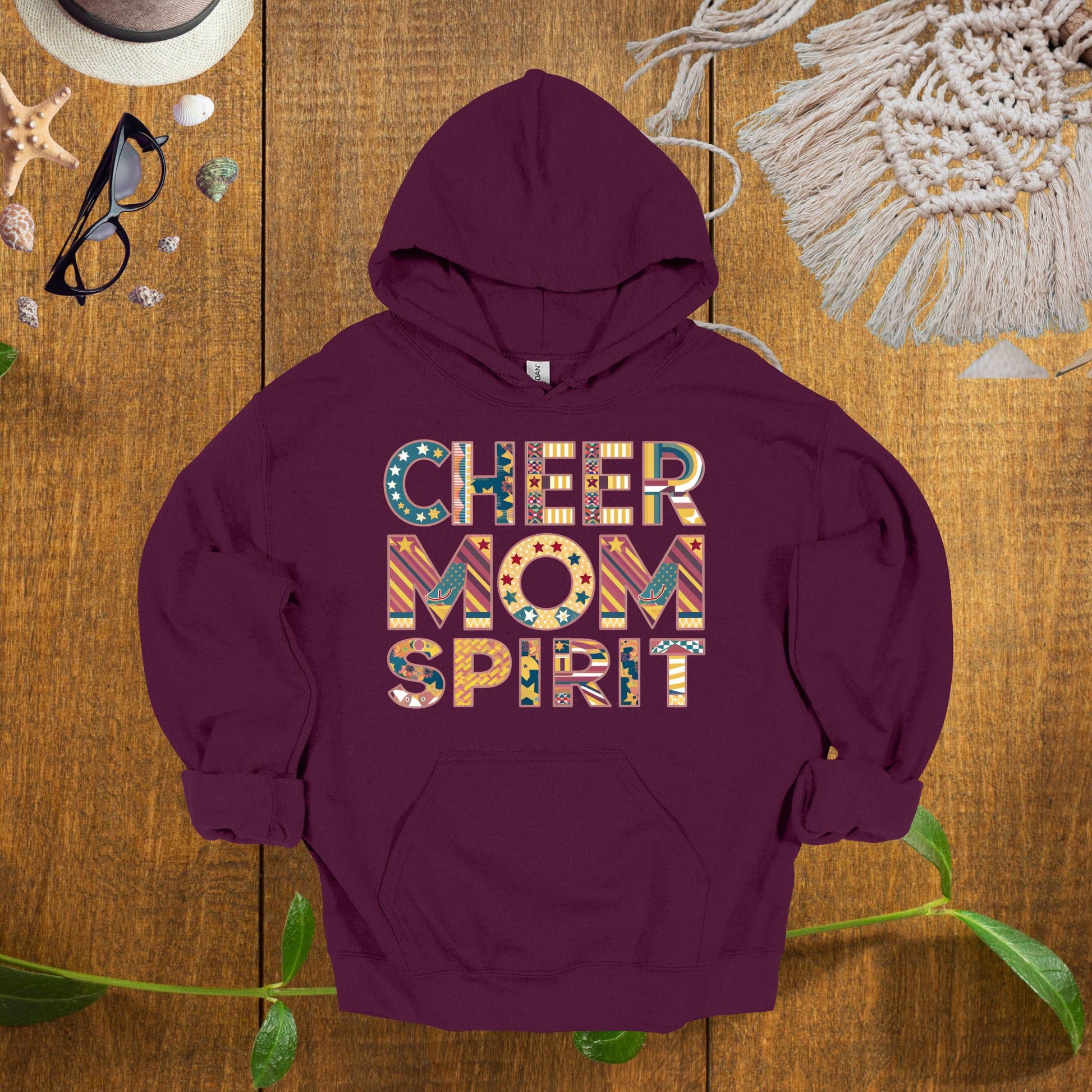 Cheer Mom Maroon Hoodie