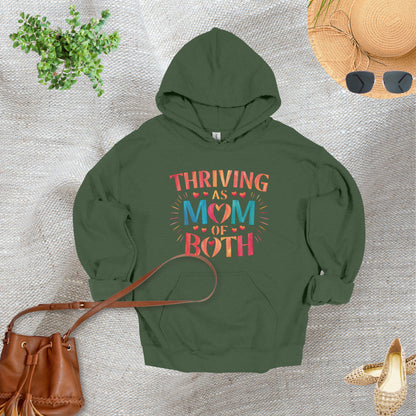 Mom of Both Military Green Hoodie