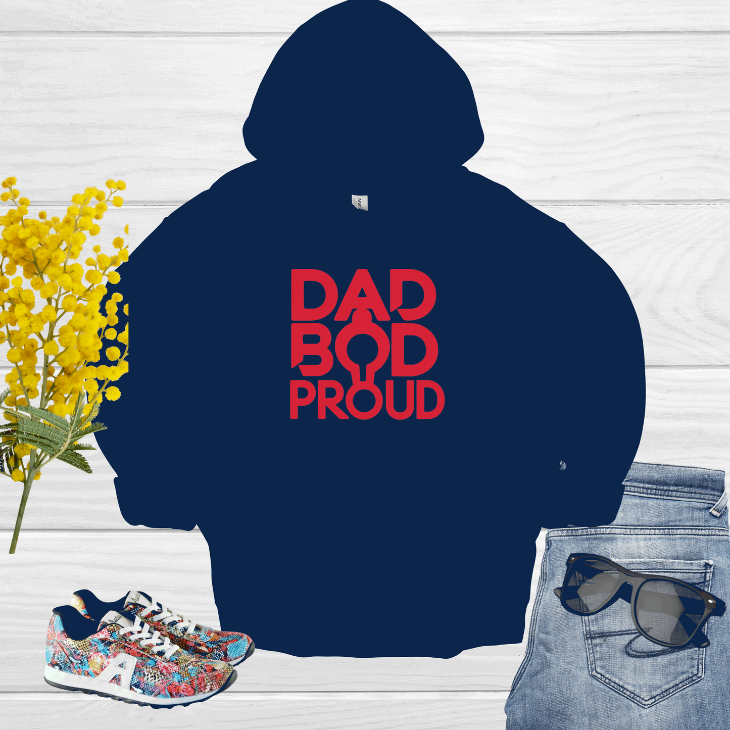 Dad Bod Navy Hoodie