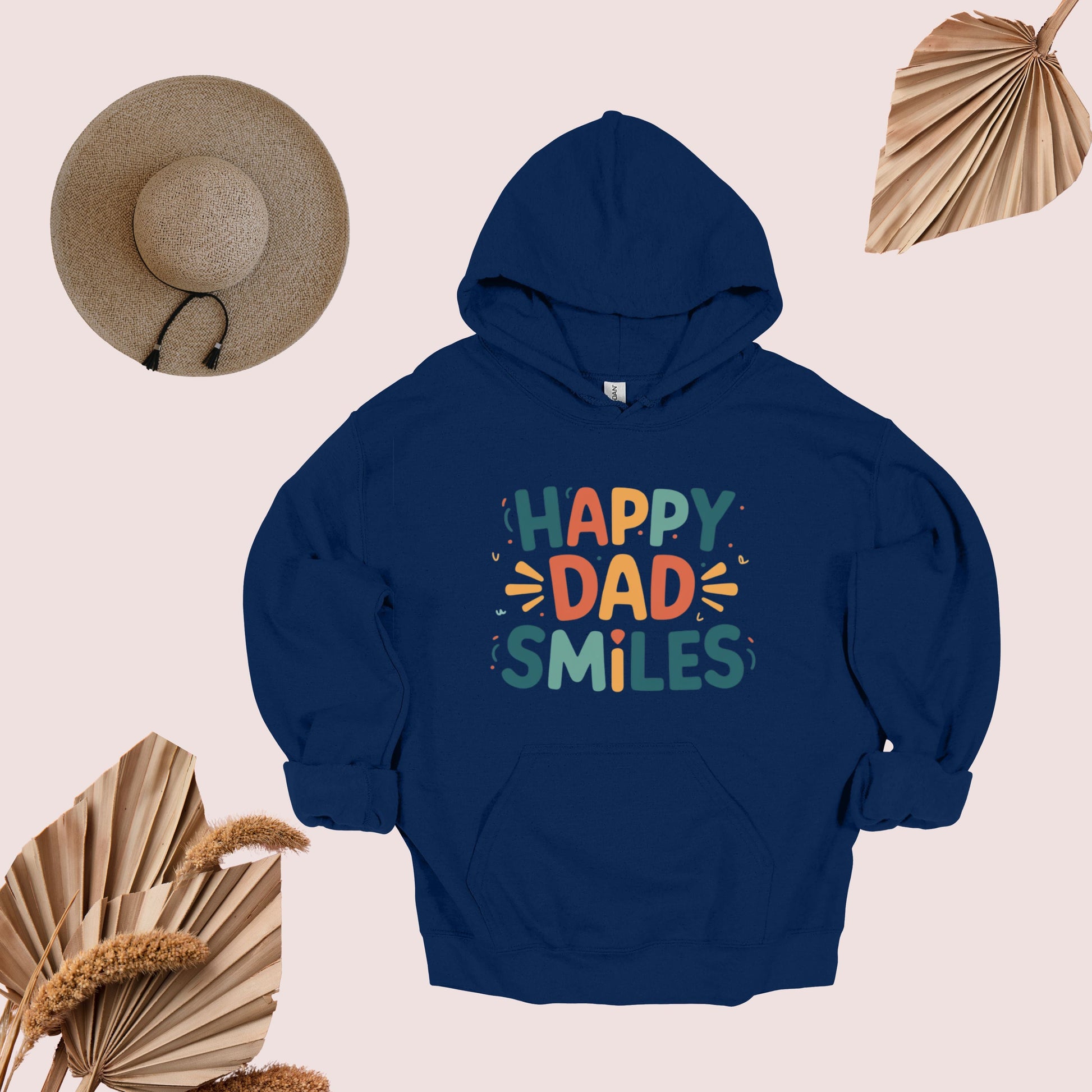 Happy Dad Navy Hoodie