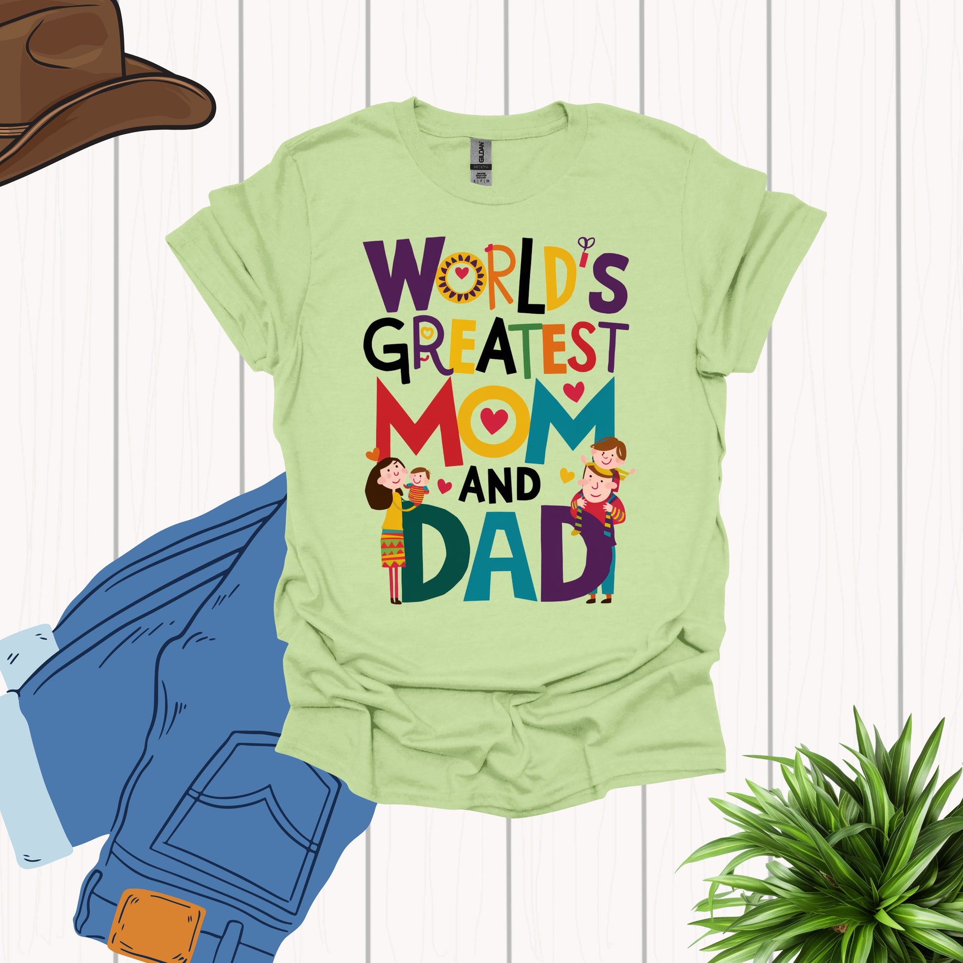 World Greatest Mom and Dad Pisatchio Shirt