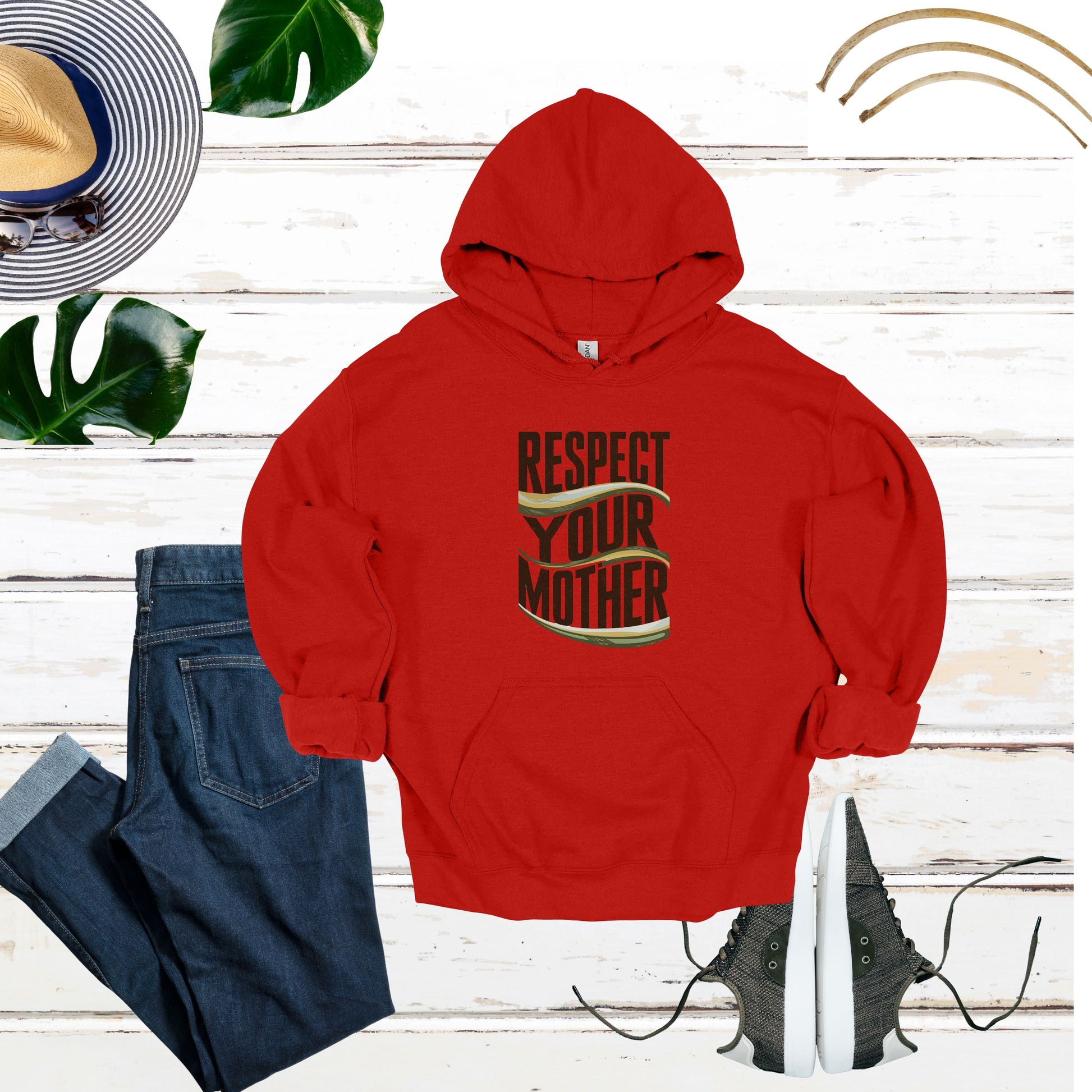 Respect Your Mother Red Hoodie