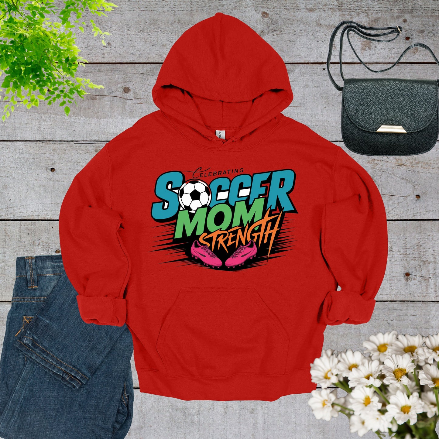 Soccer Mom Red Hoodie