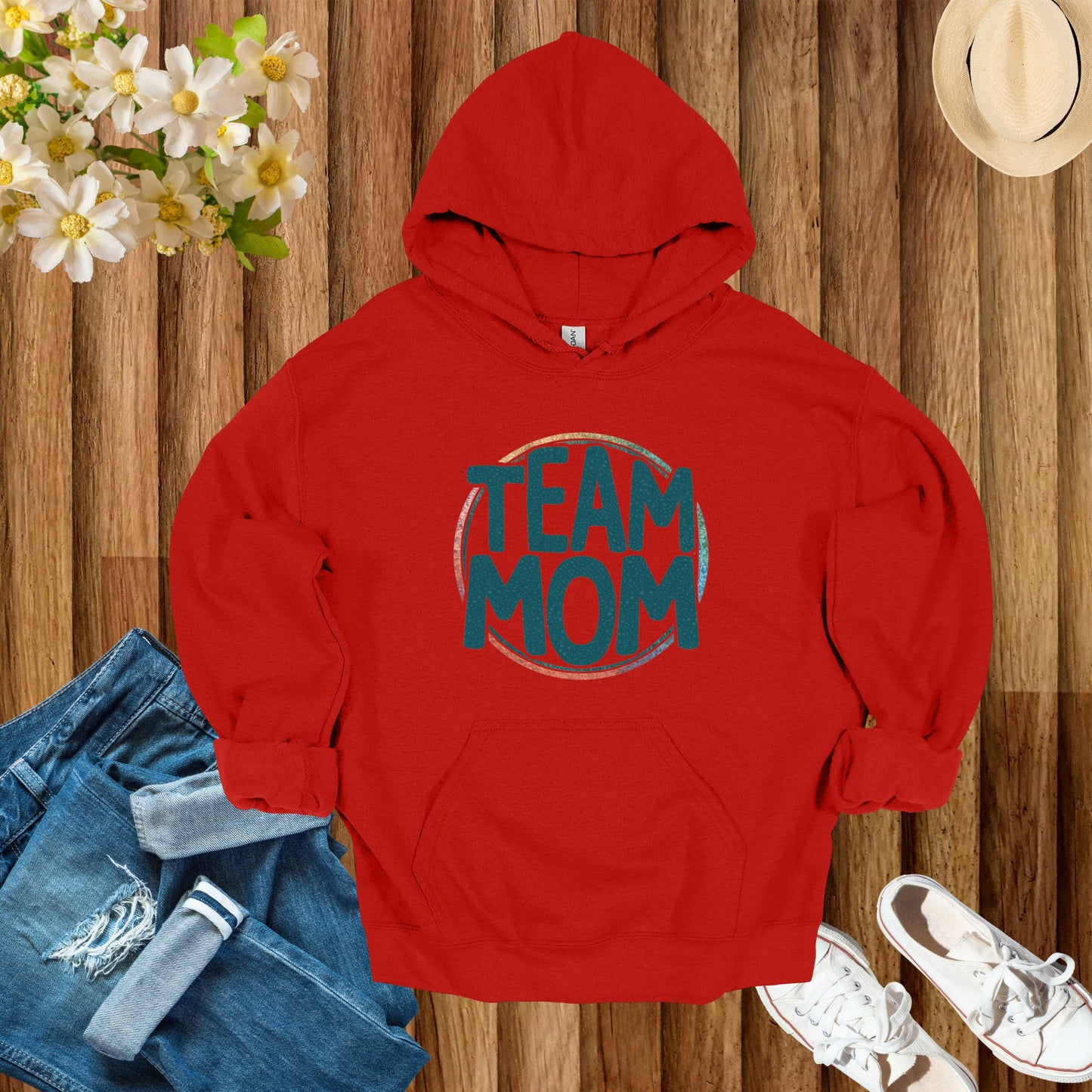 Tea Mom Red Hoodie