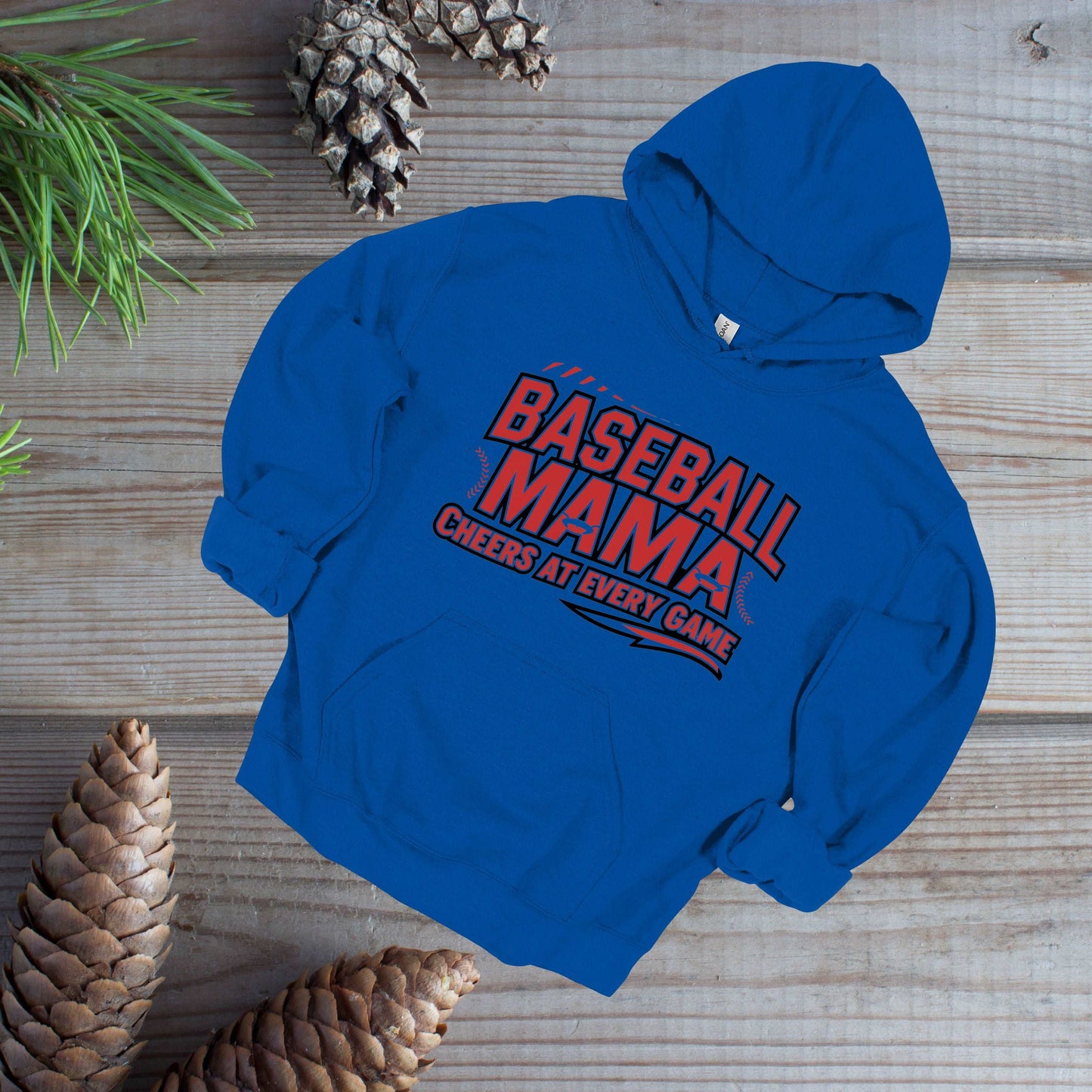 Baseball Mama Royal Hoodie