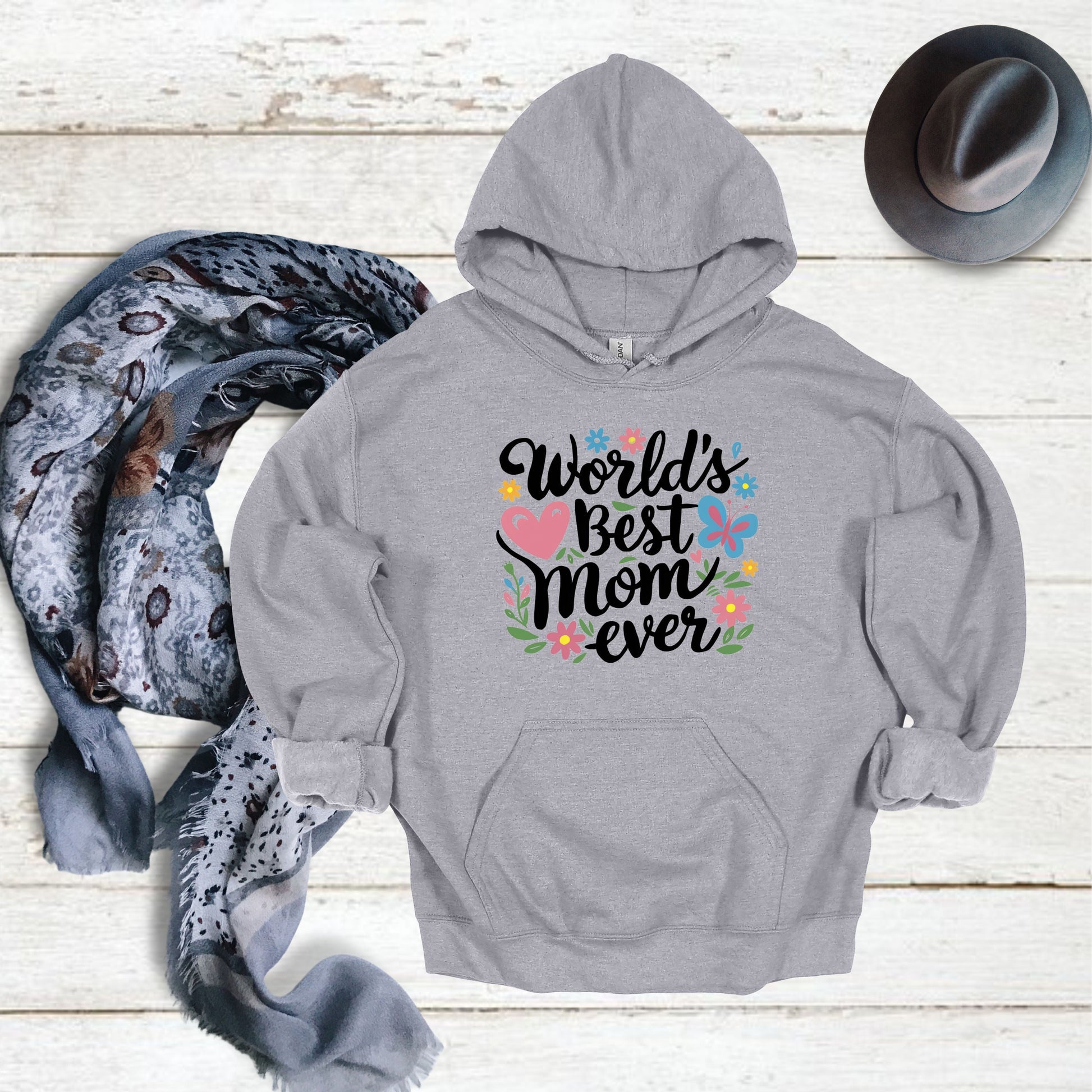 World Best Mom Sport Grey Hoodie