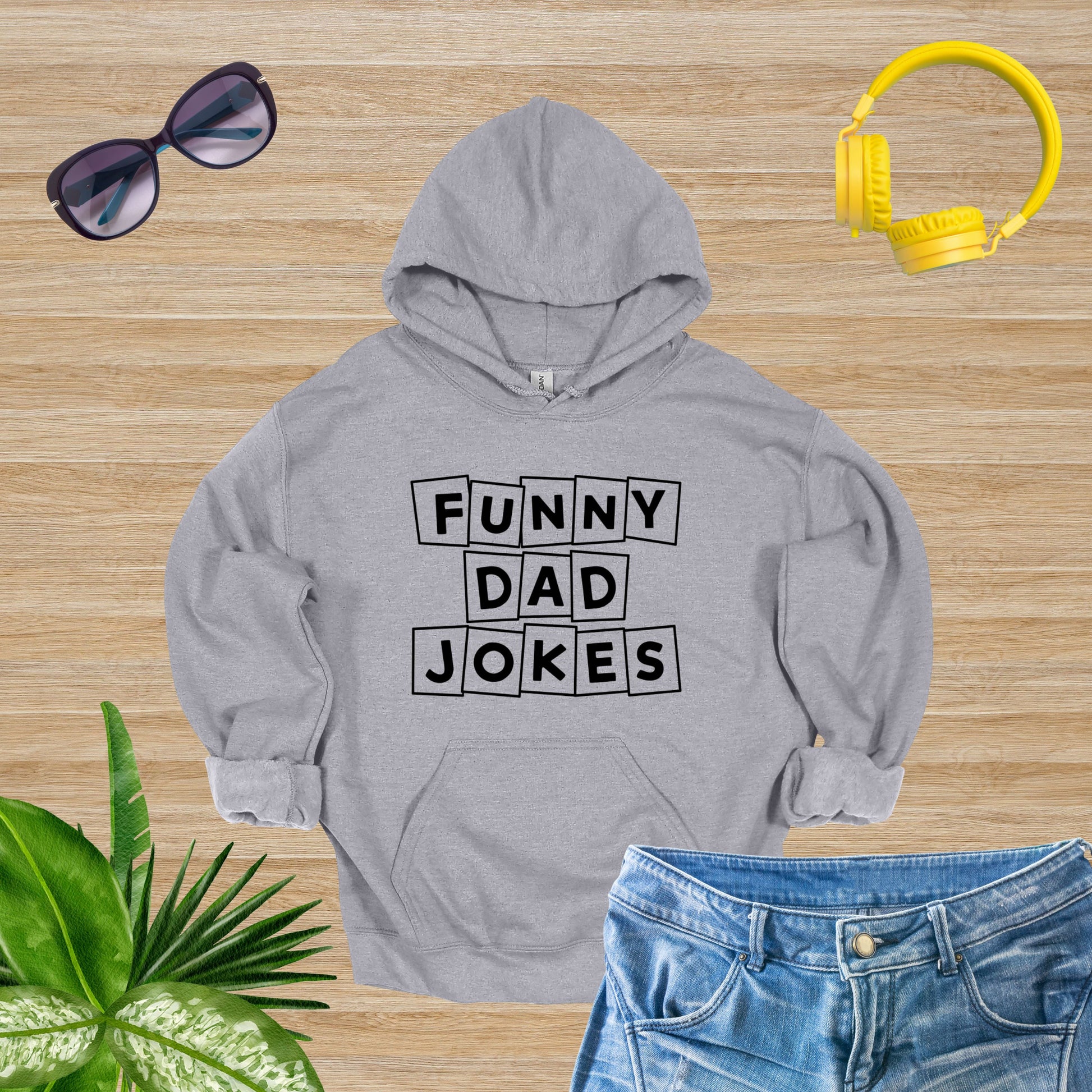 Funny Dad Sport Grey Hoodie | Enjoy Dad Joked