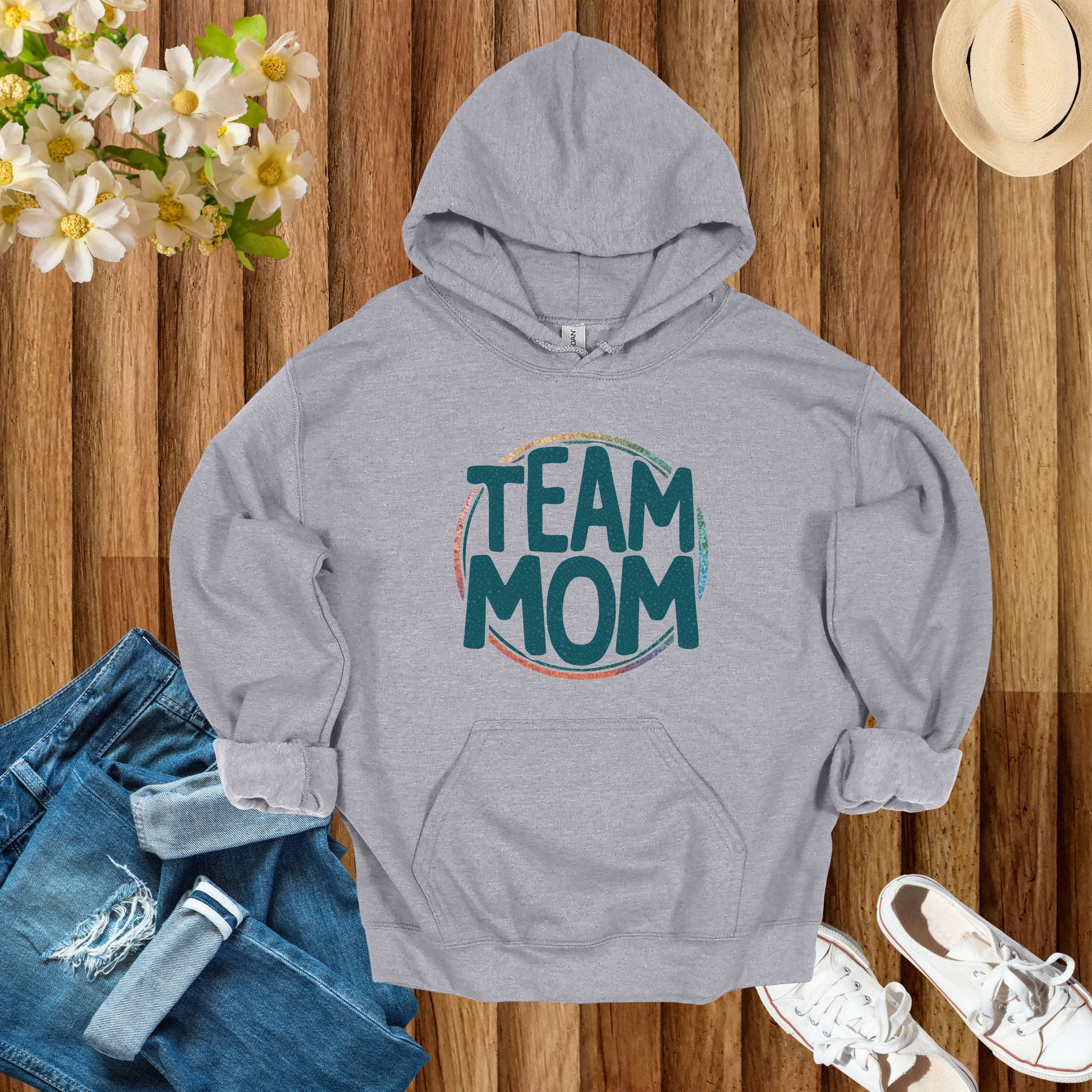 Tea Mom Sport Grey Hoodie