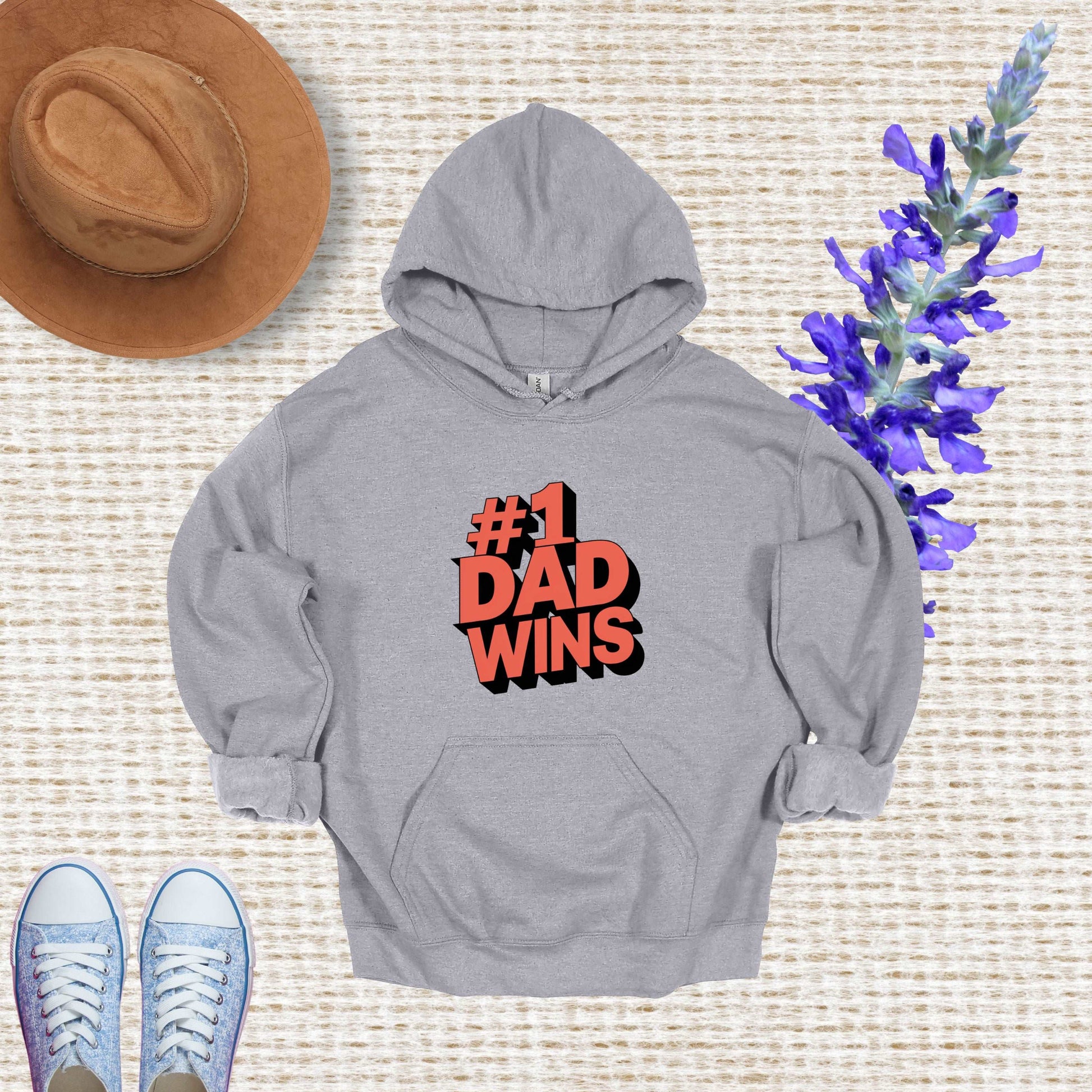 #1 Dad Sport Grey Hoodie