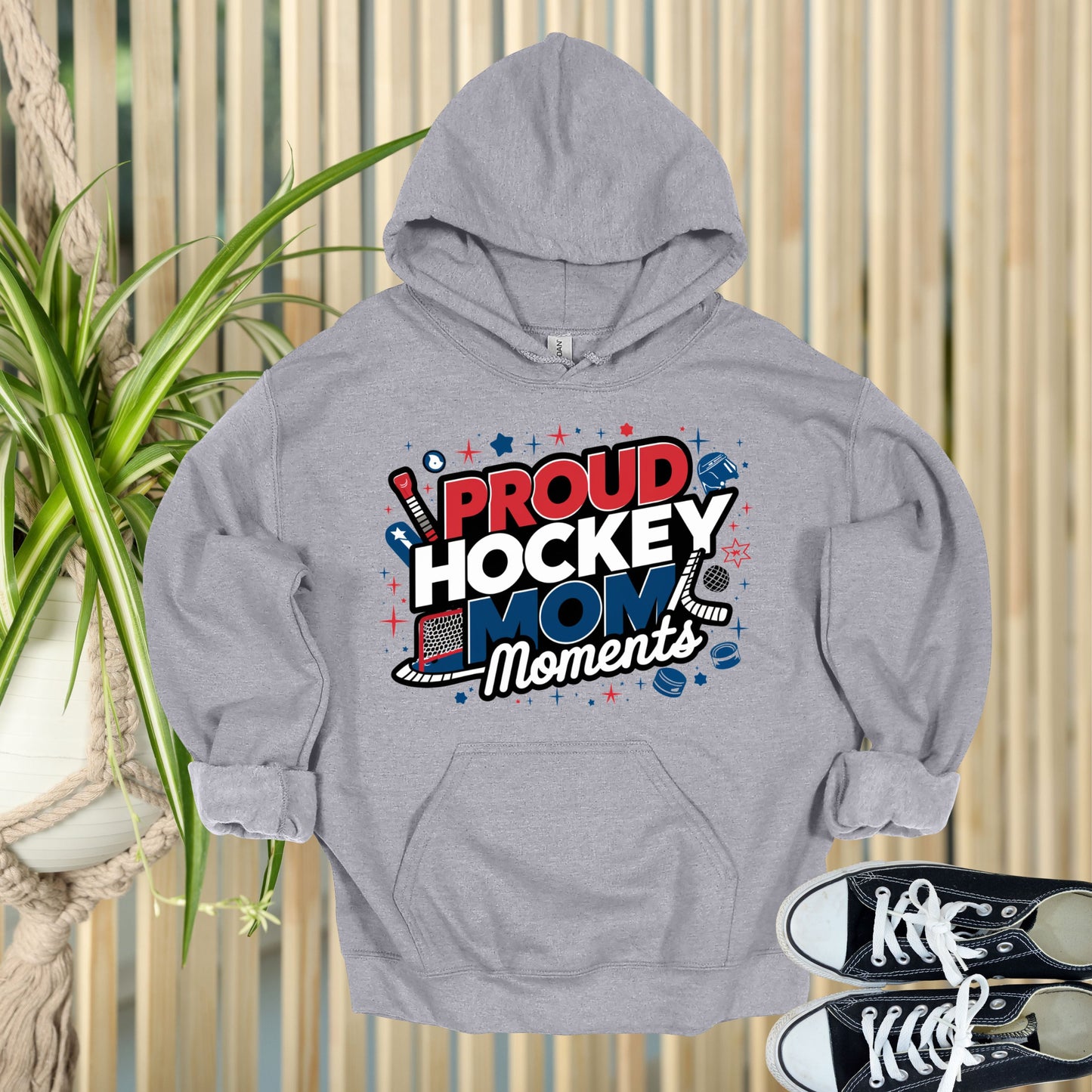 Proud Hockey Mom Sport Grey Hoodie