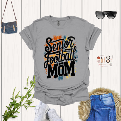 Senior Football Mom Sport Grey Shirt