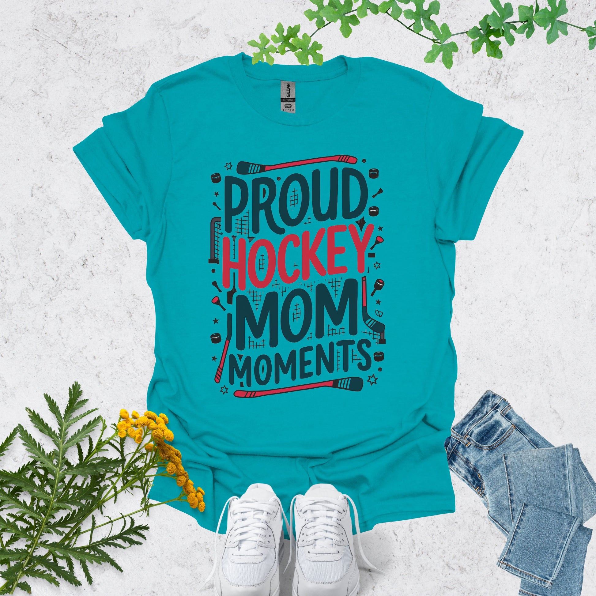 Hockey Mom tropical blue Shirt - Lace Up for the Win