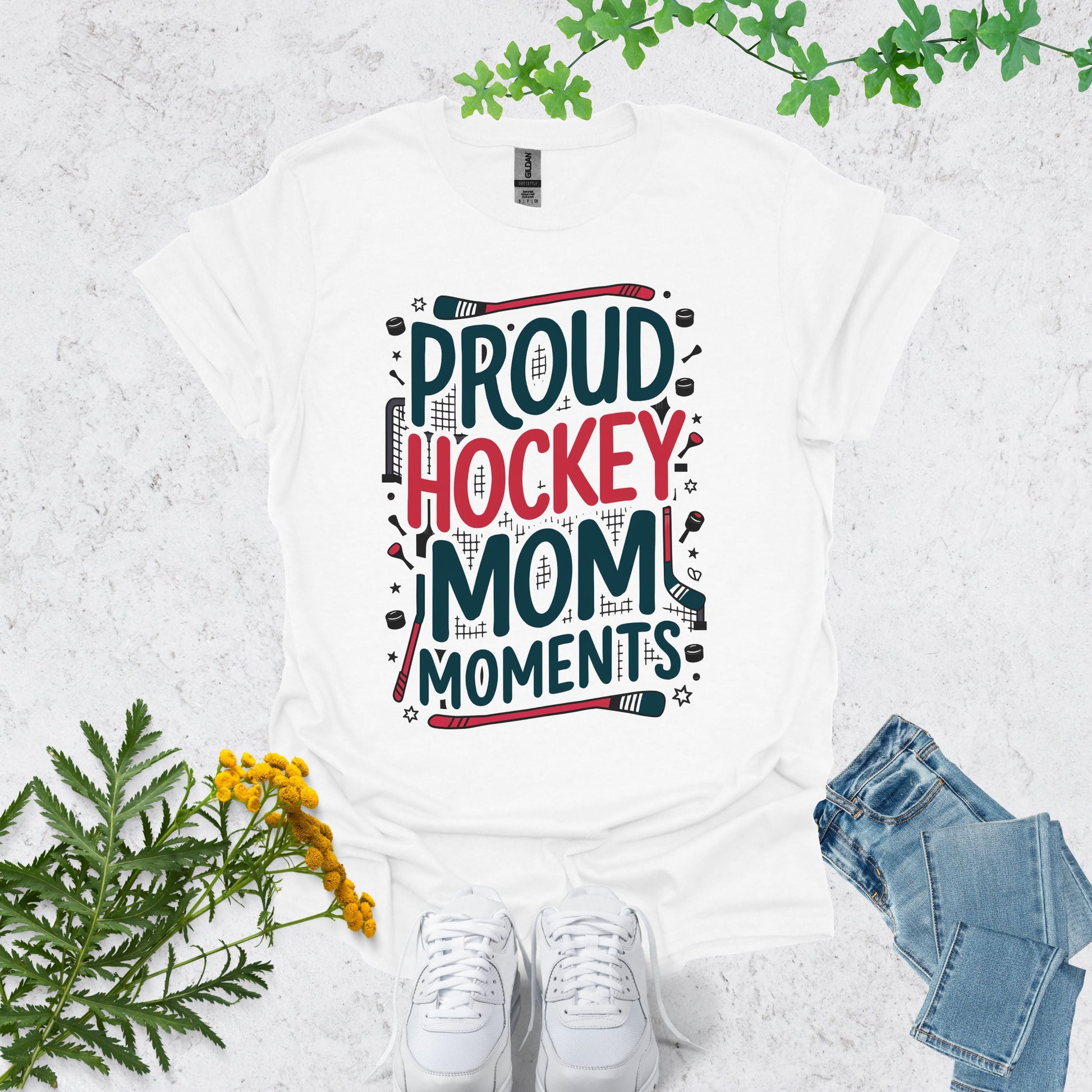 Hockey Mom white Shirt - Lace Up for the Win