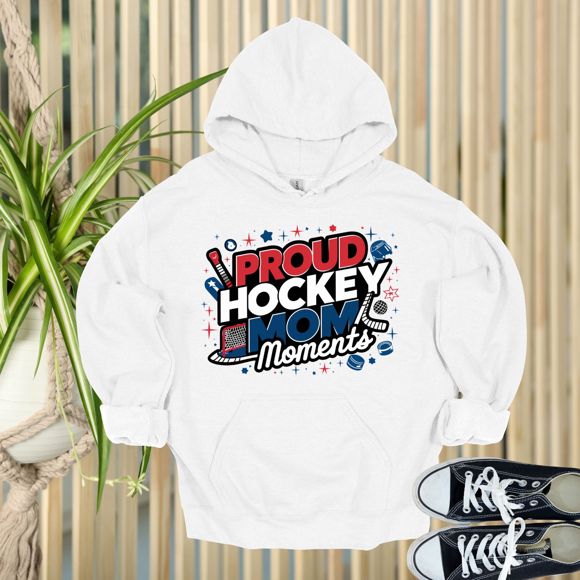 Proud Hockey Mom White Hoodie