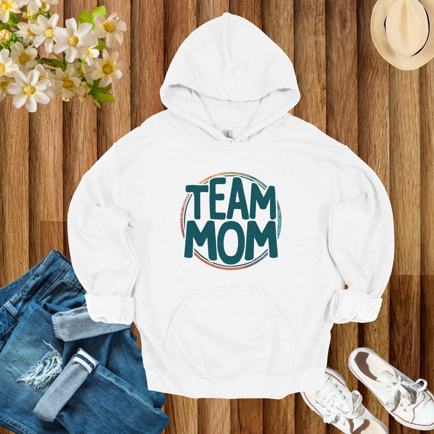 Tea Mom White Hoodie