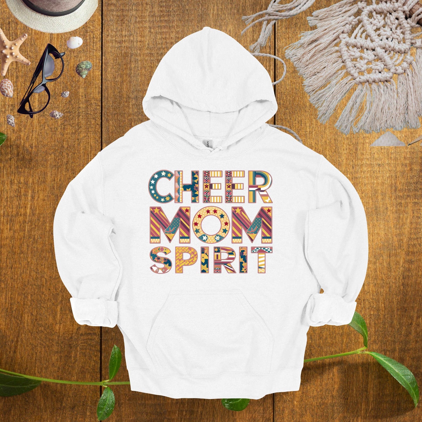 Cheer Mom White Hoodie