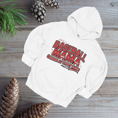 Baseball Mama White Hoodie