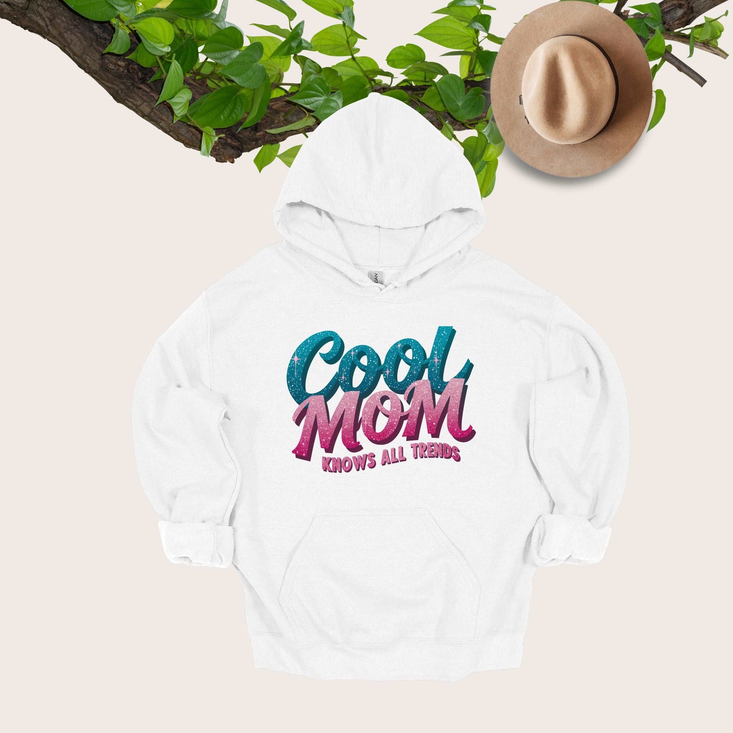 Cool Mom White Hoodie