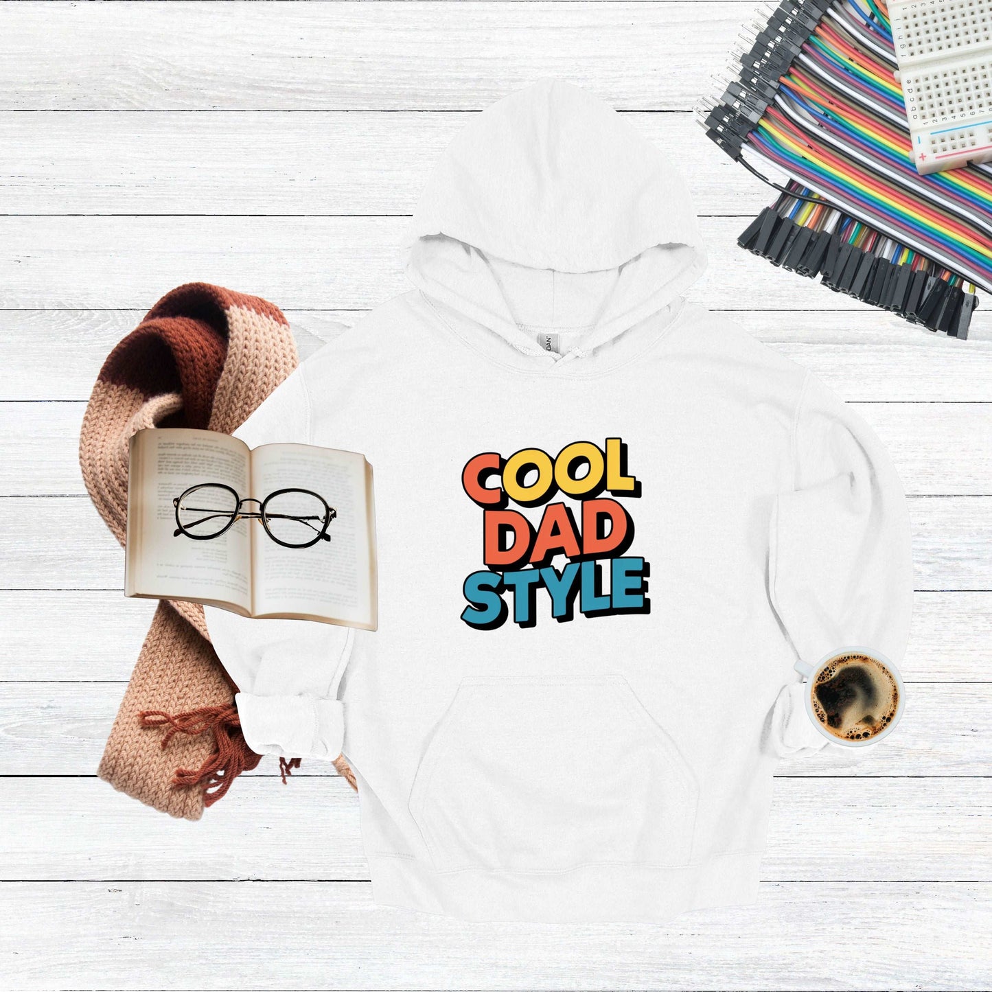 Cool Dad White Hoodie